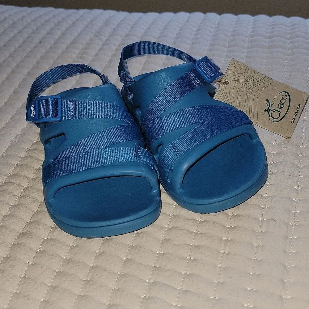 New Chaco Chillos Light Blue Adjustable Strap Performance Sport Sandals Size 2